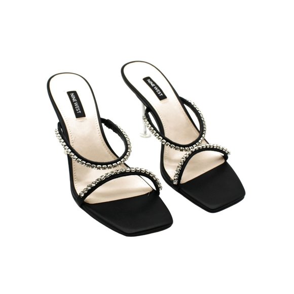 Women S Fanfav Square Toe Jeweled Dress Sandals - Picture 1 of 7